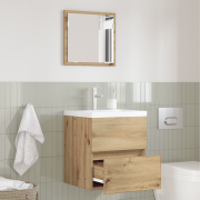 vidaXL Badrumsskåp Artisan ek MDF Medium Förvaring Badrumsskåp