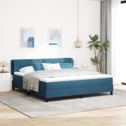 vidaXL Sänggavel med Madrass Mörkblå 180x200 cm Sammet