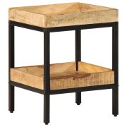vidaXL Sidobord 35x35x45 cm Solid Wood Rough Mango
