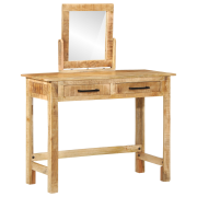 vidaXL Dressing Table med spegel Massivt trä Grovt mango