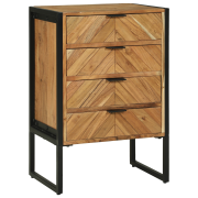 vidaXL Highboard 50x35x75 cm Massivt trä Akacia