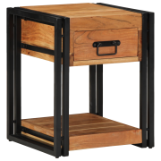 vidaXL Sängbord 2-pack 40x40x50 cm Massivt akaciaträ