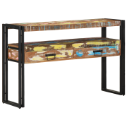vidaXL Sidobord Flerfärgad 120x33x75 cm Solid Återvunnet Trä & Metall