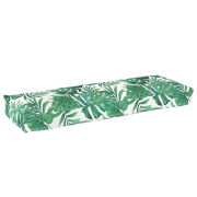 vidaXL Pallkudde för bänk bladdesign 120x40x8 cm Oxford tyg