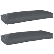 vidaXL Pallkuddar för bänk 2 st Antracit 100x40x8 cm Oxford-tyg