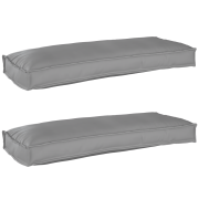 vidaXL Pallkuddar för bänk 2 st Grå 100x40x8 cm Oxford tyg