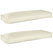 vidaXL Pallkuddset 2 pcs Kräm 100 x 40 x 8 cm Oxford tyg