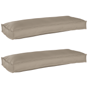 vidaXL Pallkuddar för Bänk 2 st Taupe 100x40x8 cm Oxford Tyg