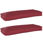vidaXL Pallkuddar för bänk 2 stycken Vinröd 100x40x8 cm Oxfordtyg