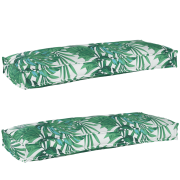 vidaXL Pallkuddset 2 pcs Bladmönster 100 x 40 x 8 cm Oxford tyg