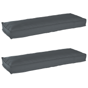vidaXL Palettkuddar för bänk 2 st Antracit 120x40x8 cm Oxfordtyg
