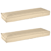 vidaXL Pallkuddar för Bänk 2 st Beige 120x40x8 cm Oxfordtyg