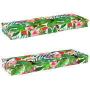 vidaXL Palettkuddar för bänk 2 st Tropisk Dschungel 120x40x8 cm Oxford...