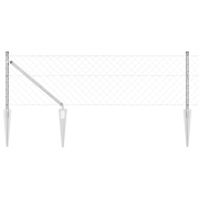 vidaXL Kedjestängsel med 13 spikposter 0.6x25 m Galvaniserat stål