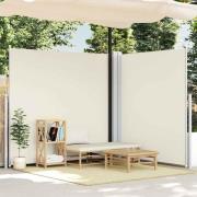 vidaXL Infällbar sidomarkis dubbel 170x600 cm gräddvit