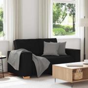vidaXL 2-sitssoffa svart 160x78x84 cm tyg