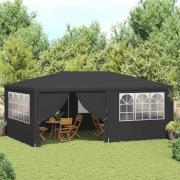 vidaXL Professionellt partytält med väggar 4x6 m antracit 90 g/m²