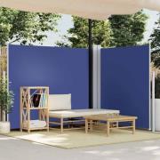 vidaXL Infällbar sidomarkis blå 160x600 cm