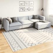vidaXL Matta tvättbar 190x300 cm svart och vit halkfri