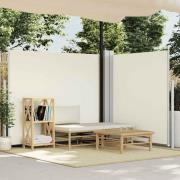 vidaXL Infällbar sidomarkis 180x600 cm gräddvit