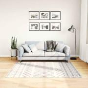 vidaXL Matta tvättbar svart och vit 120x170 cm halkfri