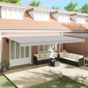 vidaXL Automatisk Utdragbar Markis Ljusgrå 600x300 cm