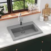 vidaXL Handfat granit 600x450x120 mm grå