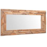 vidaXL Prydnadsspegel teak 120x60 cm rektangulär