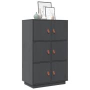 vidaXL Skåp grå 67x40x108,5 cm massiv furu