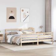 vidaXL Sängram utan madrass 200x200 cm massiv furu