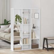 vidaXL Rumsavdelare/bokhylla vit 100x24x140 cm konstruerat trä