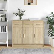 vidaXL Skänk sonoma-ek 91x28x75 cm konstruerat trä
