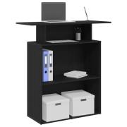 vidaXL Receptionsdisk svart 100x40x104 cm konstruerat trä