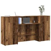 vidaXL Receptionsdisk grå sonoma 200x50x103,5 cm konstruerat trä