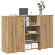 vidaXL Receptionsdisk artisan ek 155x50x103,5 cm konstruerat trä