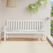 vidaXL trädgårdsbänk-kudde med bladmönster - 180x50x4 cm, tillverkad a...
