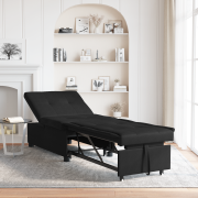 vidaXL Sängsoffa 3-i-1 Utdragbar Design Svart Tyg