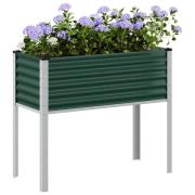 vidaXL Trädgårdskruka grön 100x45x90 cm stål