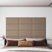 vidaXL Väggpaneler 12 st cappuccino 60x30 cm konstläder 2,16 m²