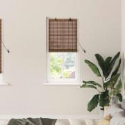 vidaXL Fönsterpersienn med gardiner Brun 60 x 220 cm Bambu