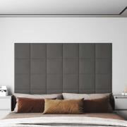 vidaXL Väggpaneler 12 st mörkgrå 30x30 cm sammet 1,08 m²