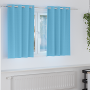 vidaXL Gardiner med gardiner 2 pcs Ljusblå 140 x 140 cm Polyester