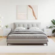 vidaXL Sängbord 2 st vit 40x35x47,5 cm konstruerat trä