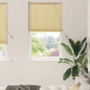 vidaXL Rullgardin med gardiner Natur 90 x 220 cm Bambu