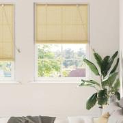 vidaXL Rullgardin med gardiner Natur 110 x 220 cm Bambu