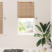 vidaXL Rullgardin med gardiner Ljusbrun 80 x 160 cm Bambu