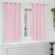 vidaXL Gardiner med gardiner 2 pcs Babyrosa 175 x 140 cm Polyester
