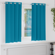vidaXL Gardiner med gardiner 2 pcs Turkos 175 x 140 cm Polyester