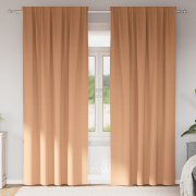 vidaXL Gardiner med gardiner 2 pcs Ljusbrun 225 x 140 cm Polyester