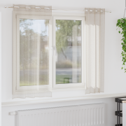 vidaXL Gardiner med gardiner 2 pcs Sand 140 x 175 cm Polyester